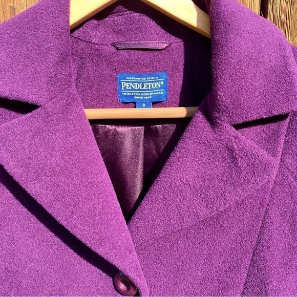 NWT Pendleton Wool Angora Career Compliments Coat; Mid Length; Deep Purple - Picture 3 of 13